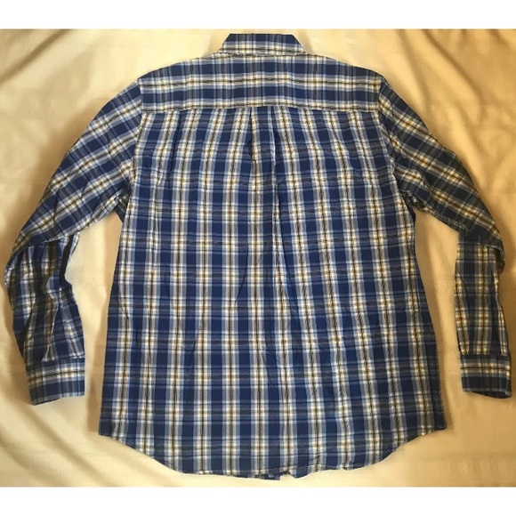 Mens Large Chaps Button Down Plaid Check shirt - Picture 3 of 7